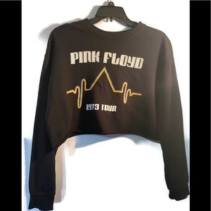 PINK FLOYD 1973 Tour Graphic Pullover Cropped Top